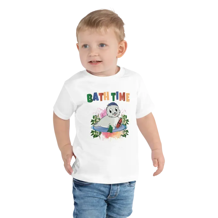 Bath Time Funny Colorful Bella +Canvas Toddler T-Shirt – Funny Shirt & Gift for Kids product image (1)