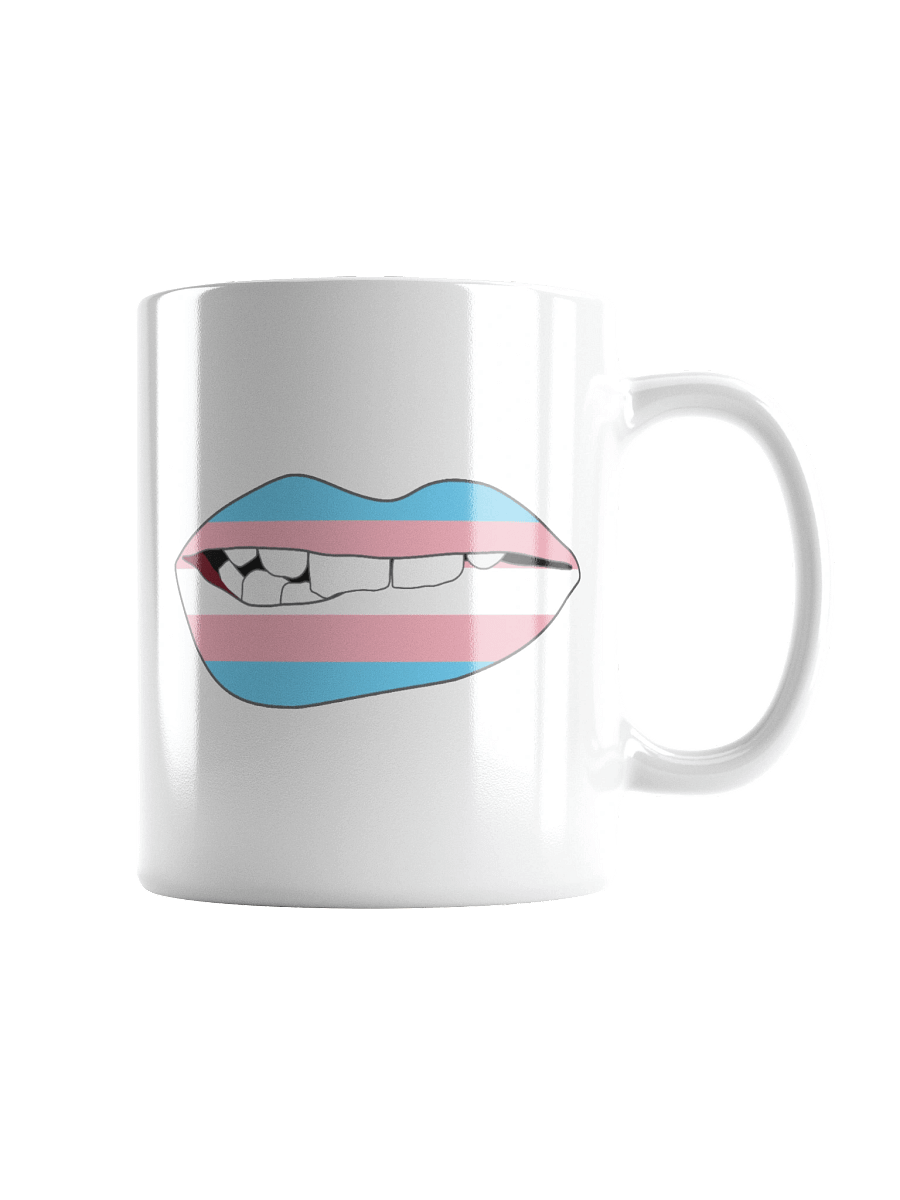 Trans Pride Flag Biting Lips Mug product image (1)