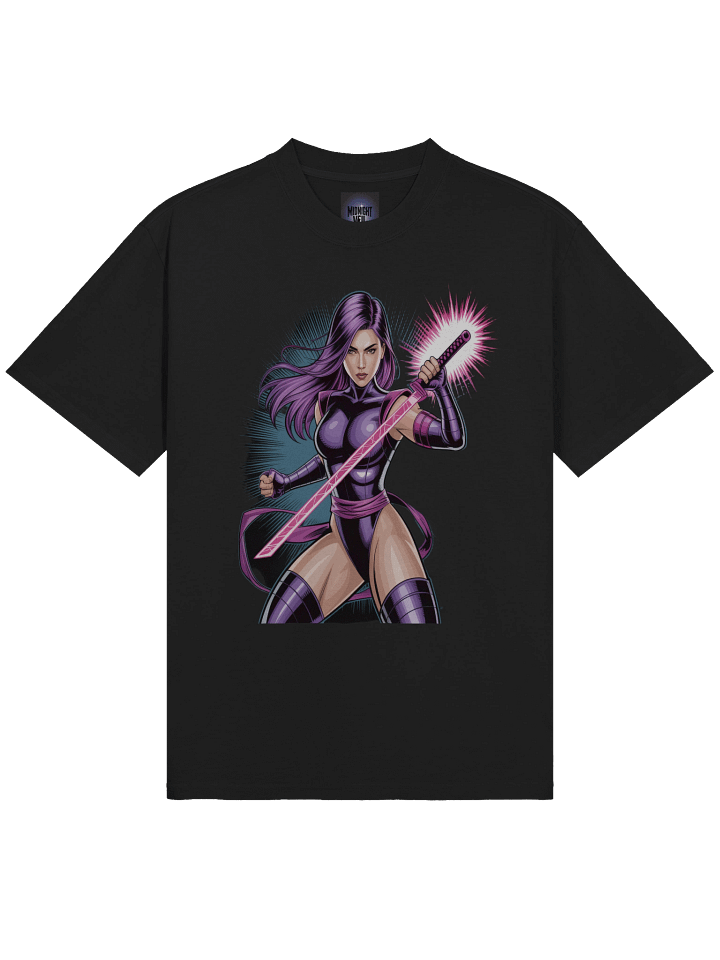 Psylocke Eclipse Surge Oversized Faded T-Shirt - Exclusive Midnight Veil Designs Unisex Tee product image (1)