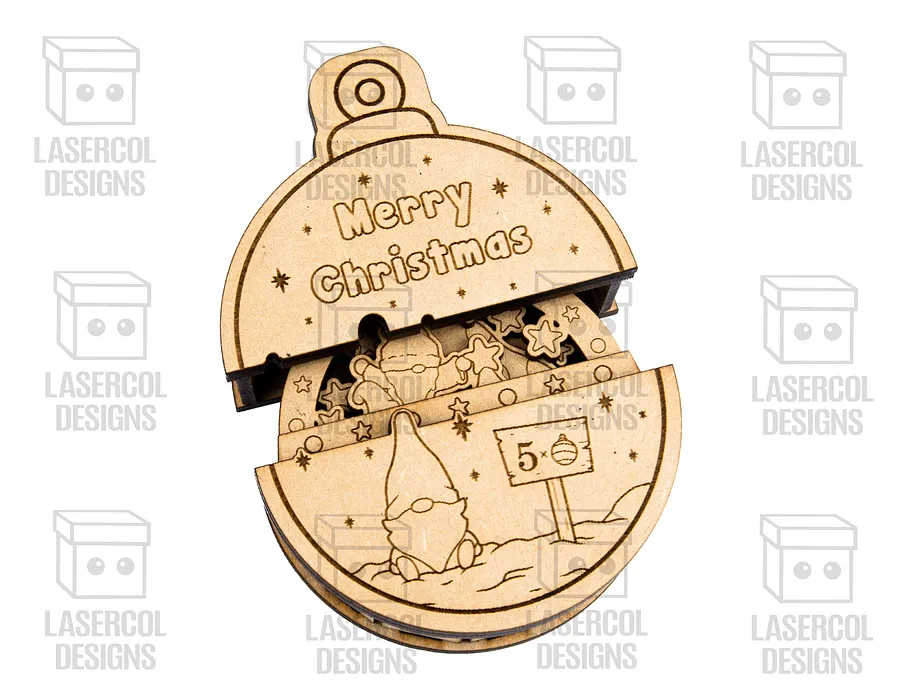 Small Ornaments Box (Gnomes version) - Laser Cut Files product image (4)