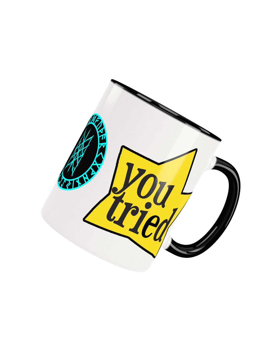 You Tried Glossy Black Handled Mug product image (7)