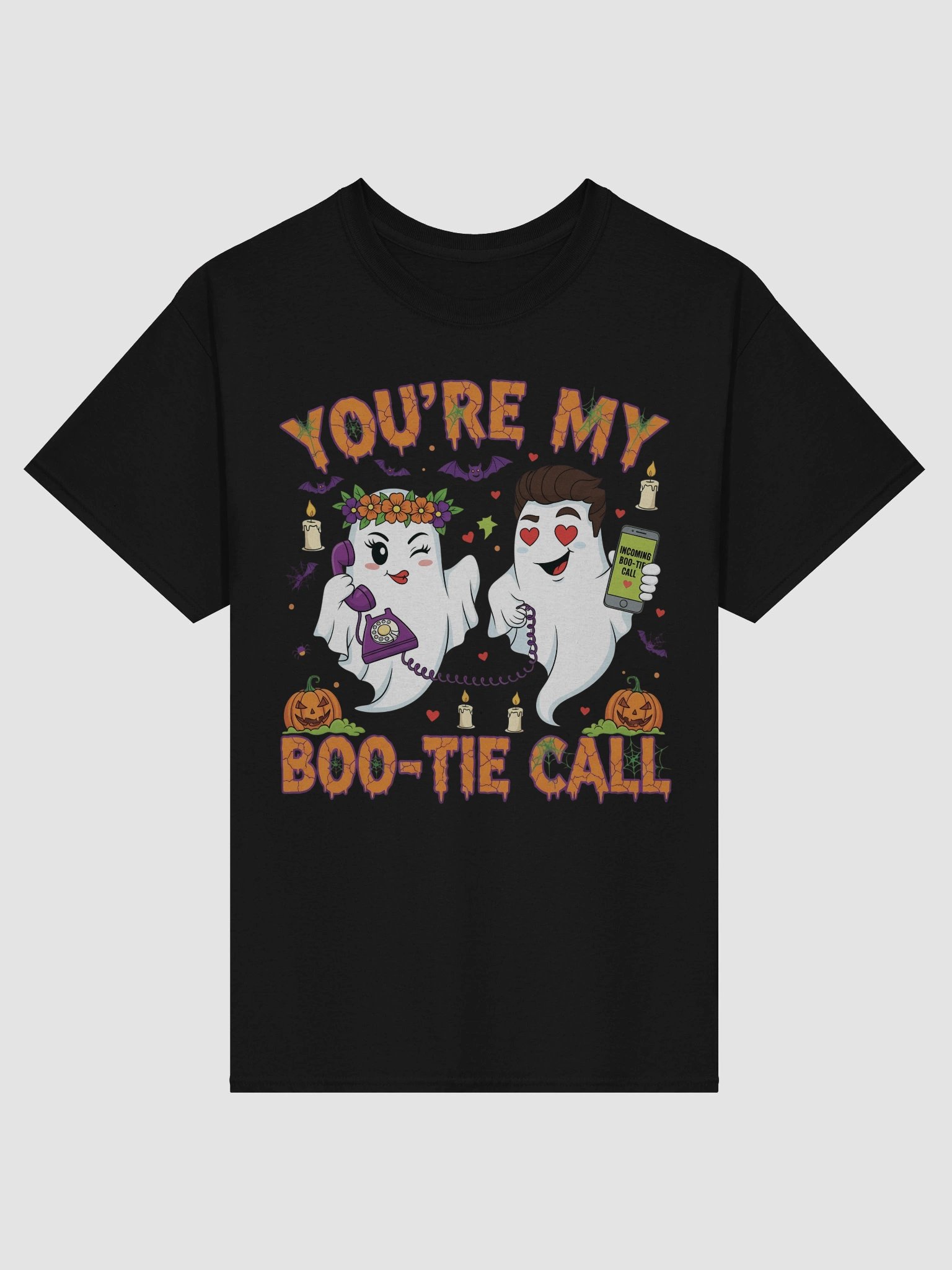 Boo-Tie Call Ghosts Halloween T-Shirt product image (2)