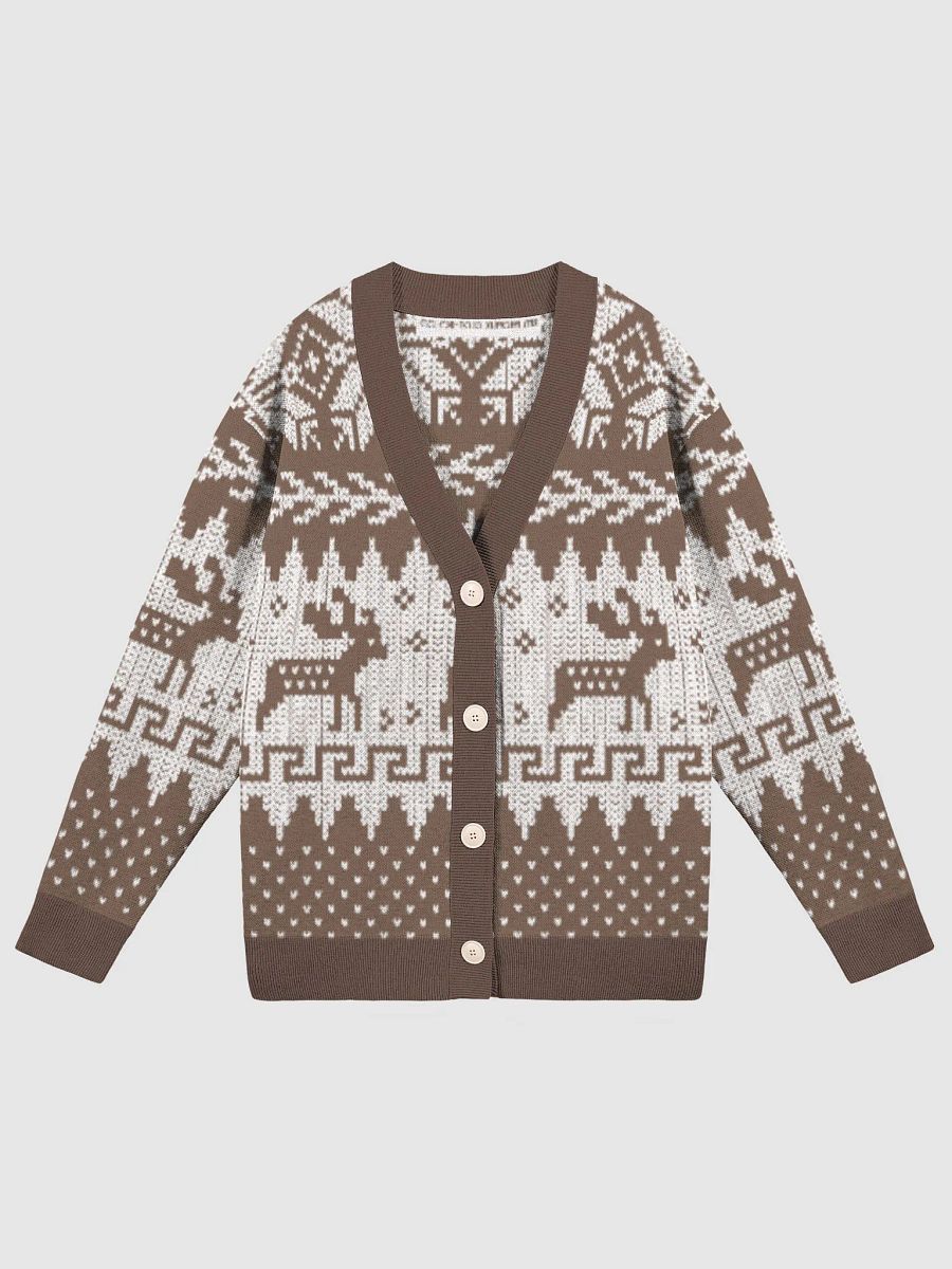 Winter Knit Toffee and White Deer on the Mountains product image (1)