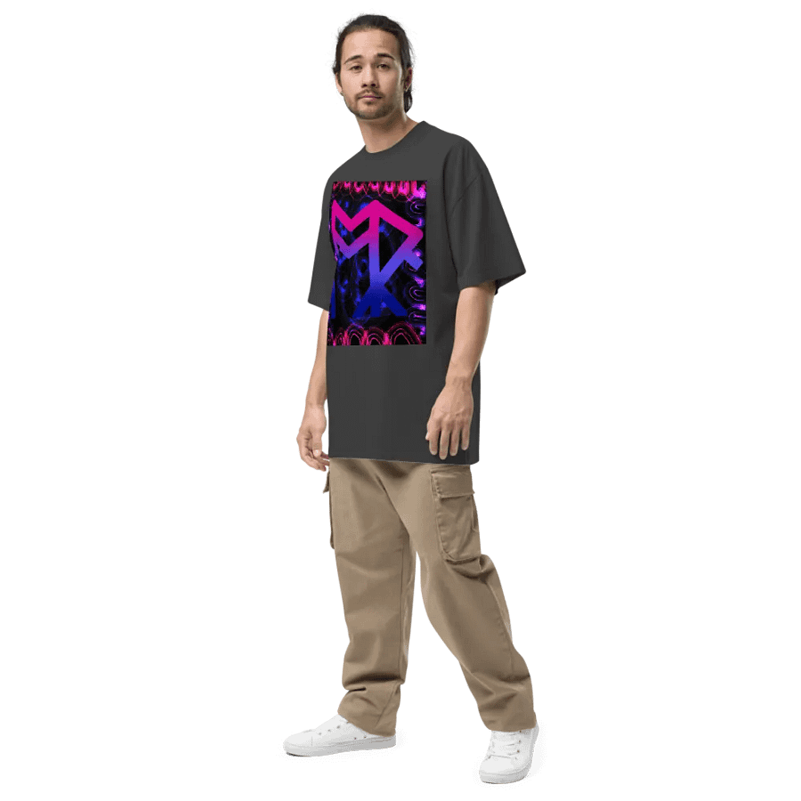ToRk Rune Oversized Faded T-Shirt (Bisexual Tones) product image (5)