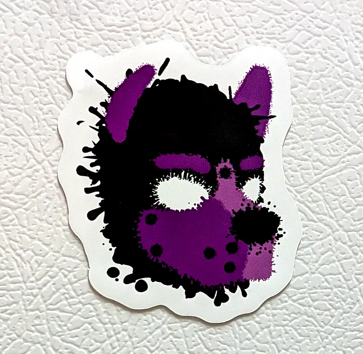 Pup Splatter Magnet - Purple product image (1)
