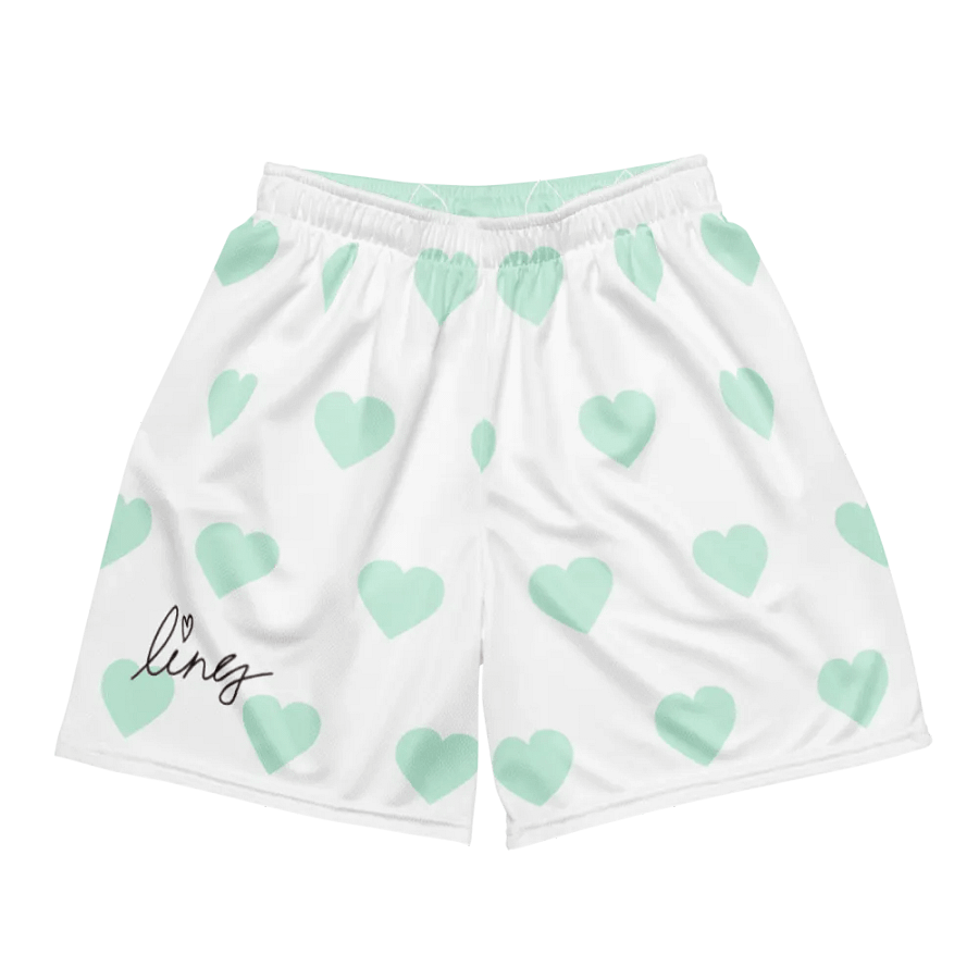 Lingling Kwong Unisex Mesh Shorts (White & Blue) product image (1)