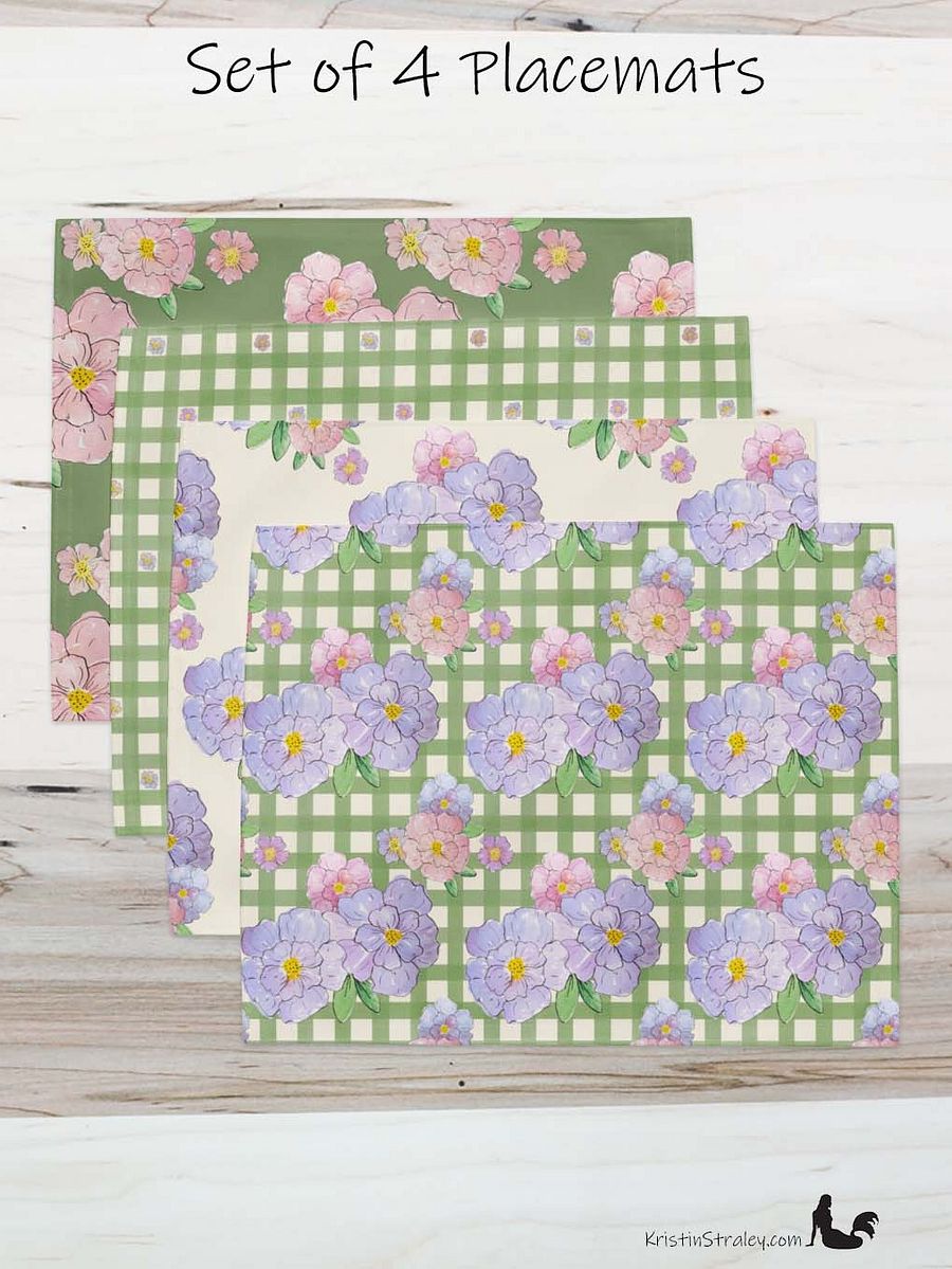 Gingham Blossoms Placemat Set of 4 product image (3)