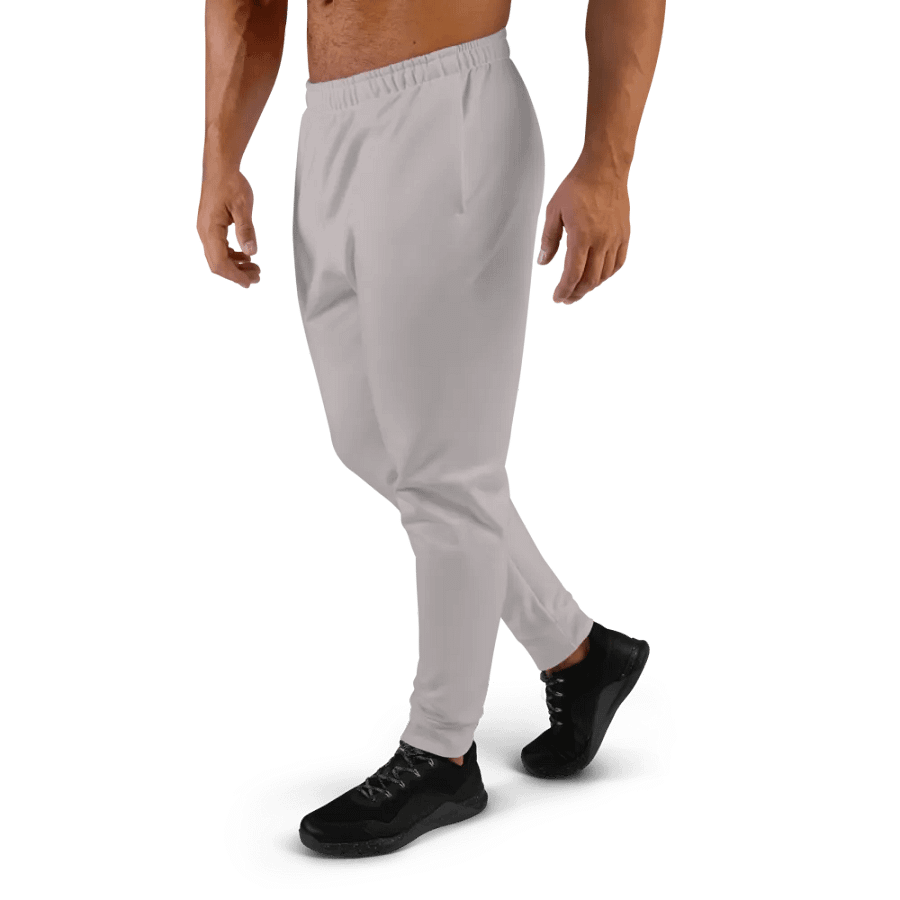 Plain Gray True Summer Recycled Polyester Premium Men's Joggers by Treasure Pie product image (2)