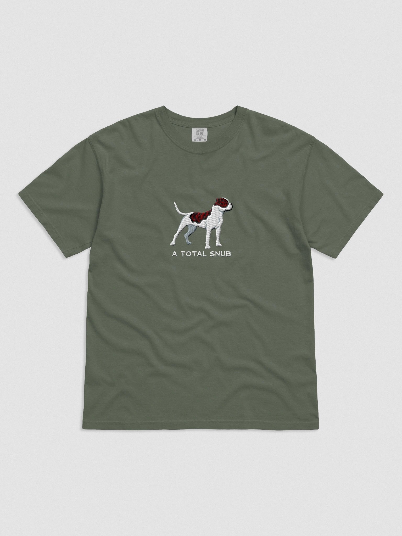 A Total Snub T-Shirt(Embroidered) of an American Bulldog(Brindle) product image (4)