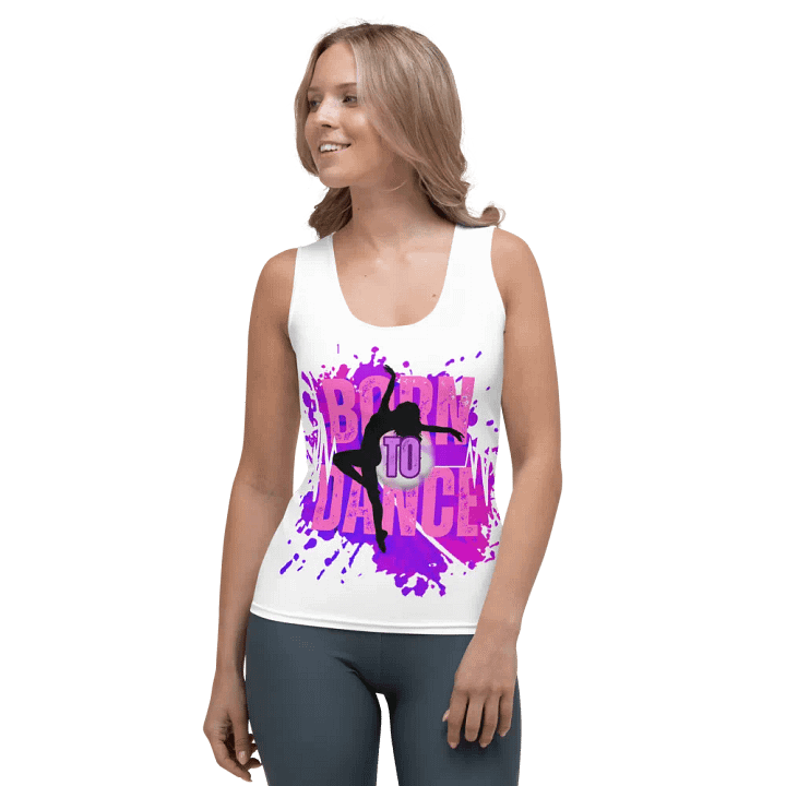 Born to Dance Her Silhouette Huge Print Tank product image (1)