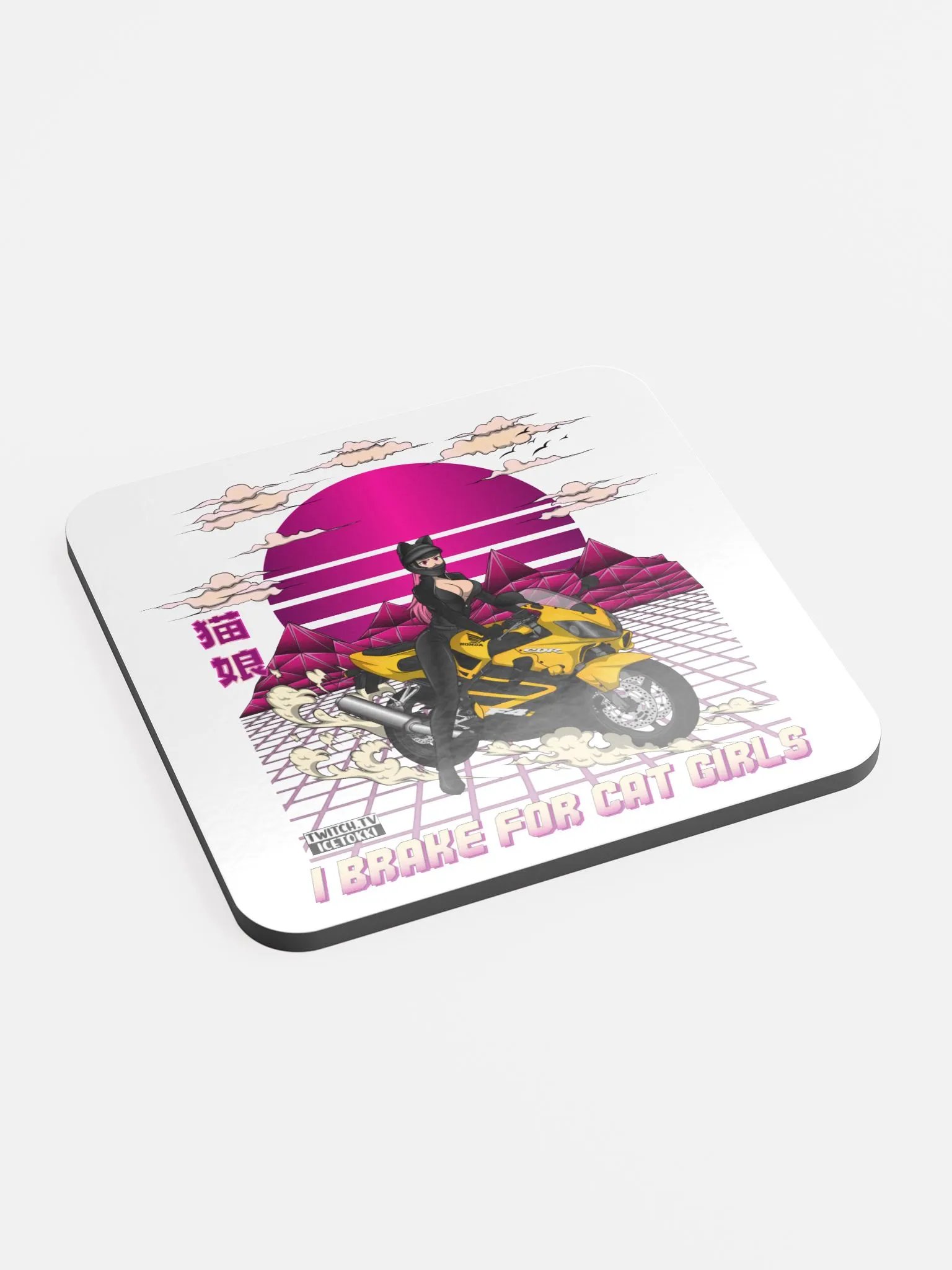 Biker Cat Girl Coaster product image (2)