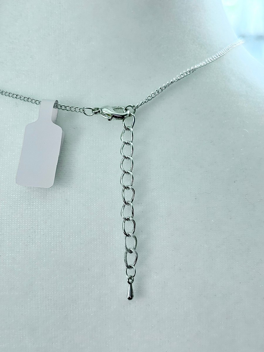 Medium Blue Sea Glass Pendant Necklace | Handmade Coastal Charm Jewelry by Monique Faella Designs™ | MFD-00040 product image (4)
