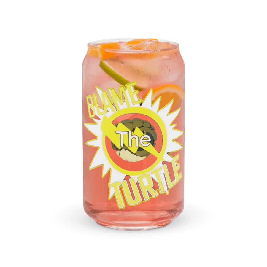 Blame The Turtle! Glass Can Cup product image (37)
