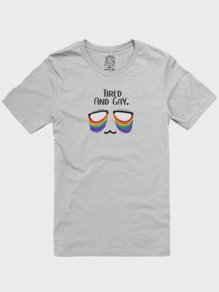 Tired and Gay - Pride Flag Classic Fit TShirt product image (1)