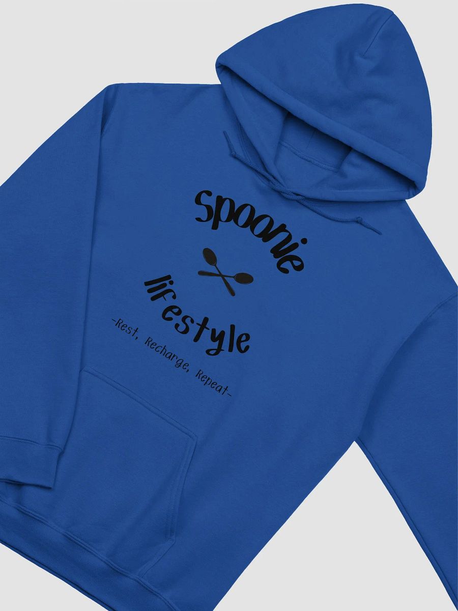 Spoonie Lifestyle- Rest, Recharge, Repeat Hoodie- Black Print product image (2)