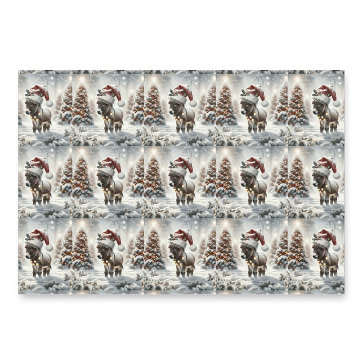 Festive Donkey Wonderland Wrapping Paper Set product image (2)