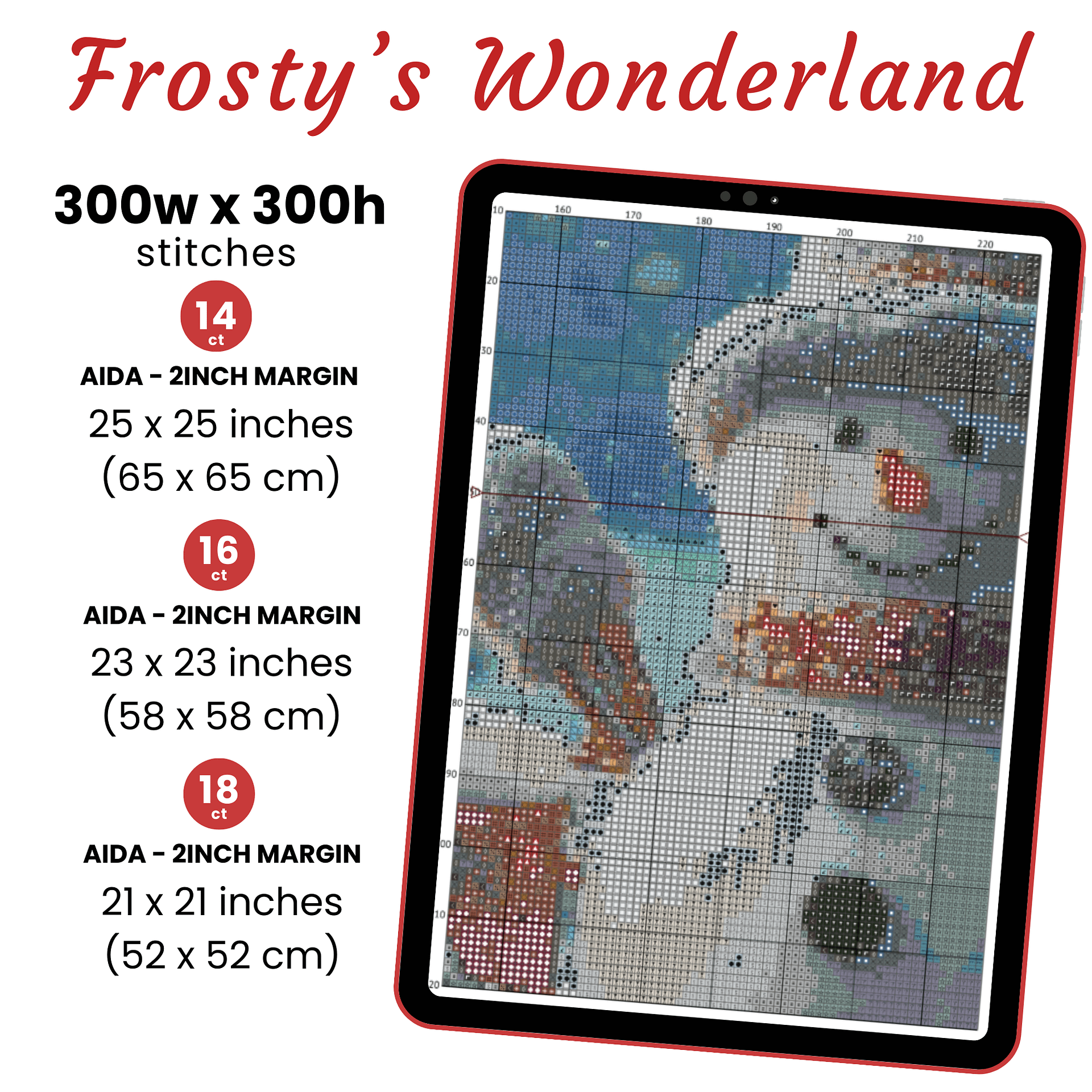 Frosty's Wonderland Cross Stitch Pattern product image (2)