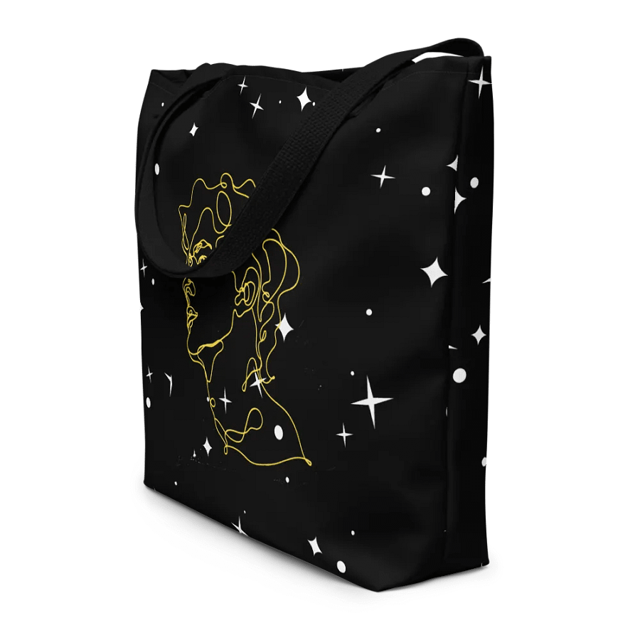 All-Over Print Large Tote Bag w/ Pocket - Man on Yellow Lining product image (7)
