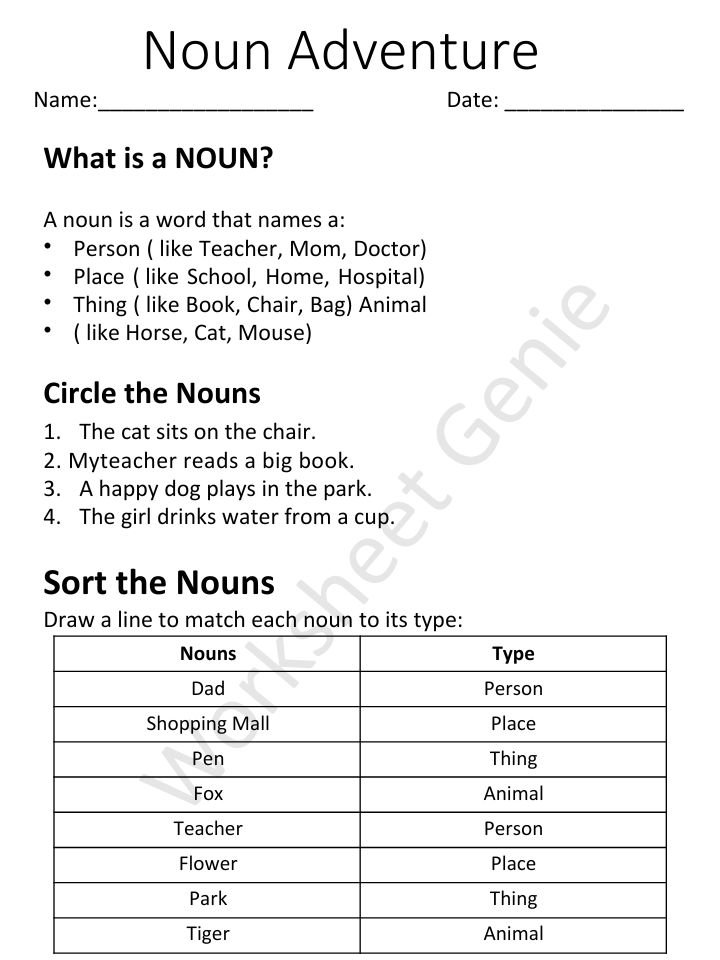 Noun Adventure & Noun Detective – Fun Grammar Worksheets for Kids product image (3)