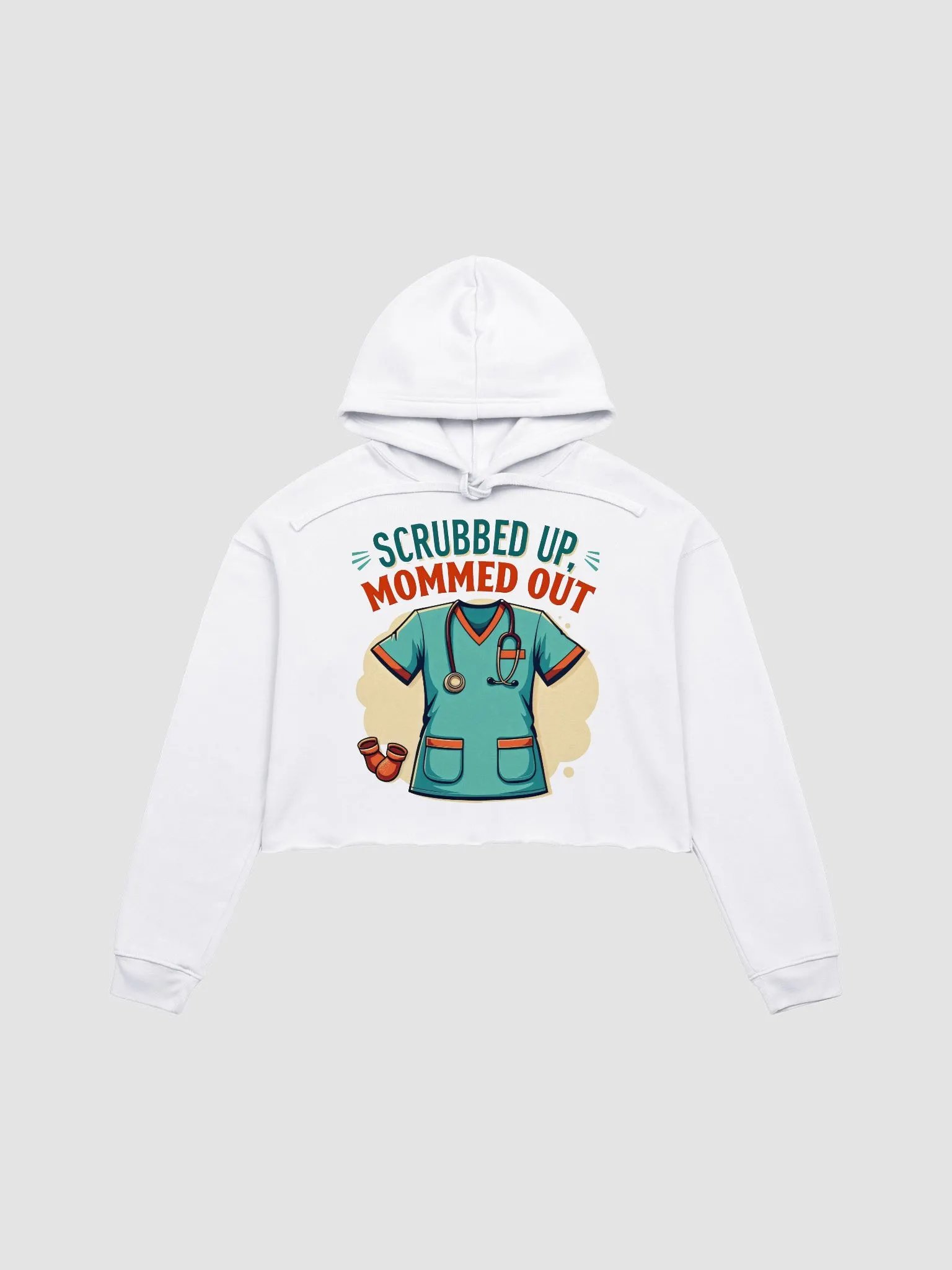 Mom med Out, Scrubbbed up Crop Hoodie product image (8)