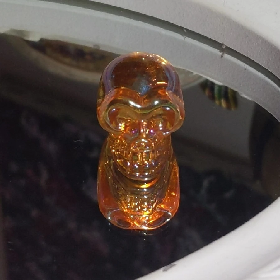 Orange Aura Quartz Skull #2 product image (1)