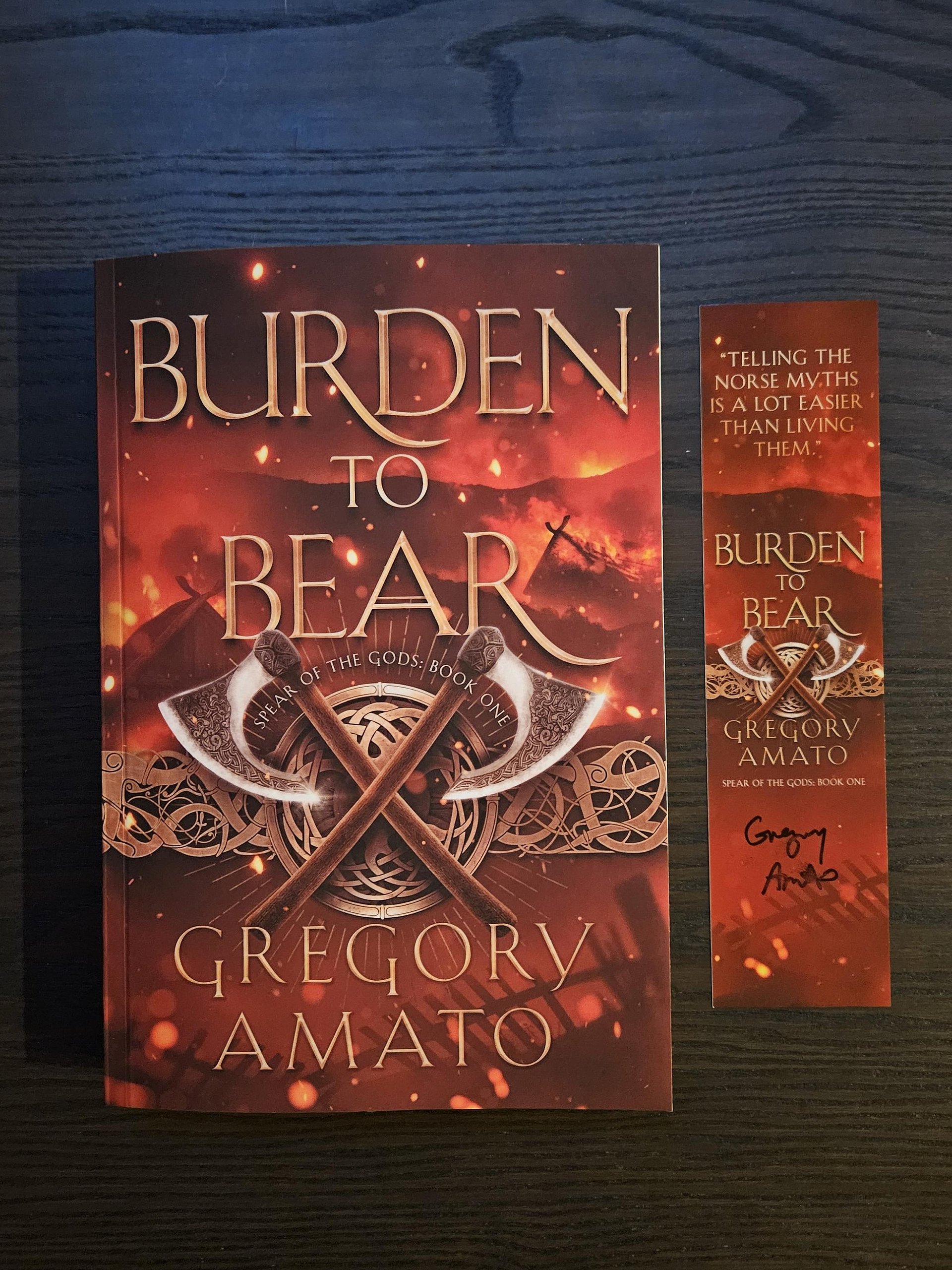Burden to Bear: Spear of the Gods, book (signed paperback) product image (1)