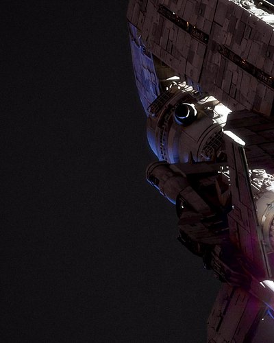 An Imperial low orbital supply ship. #cgart #hardsurface #scifi #modelshopgreebles