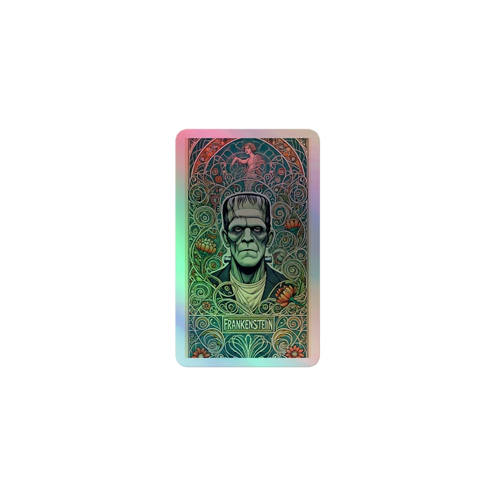 Art Nouveau Frankenstein's Monster Vinyl Sticker – Gothic Horror Art product image (1)