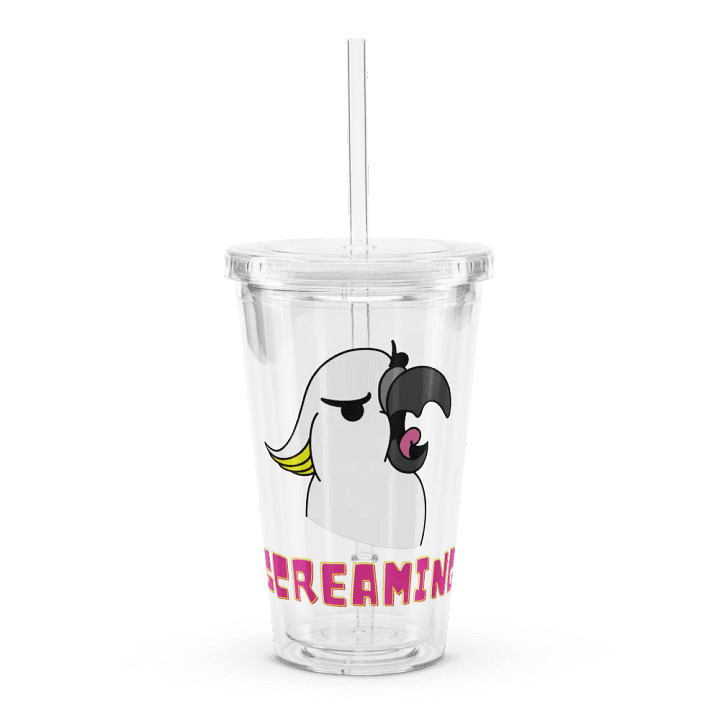 Screaming Cockatoo Clear Plastic Tumbler product image (1)