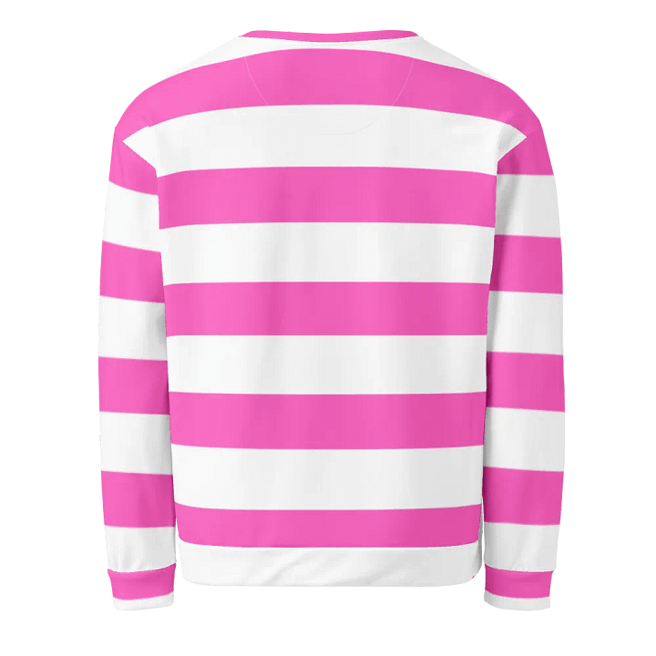 Pink and White Striped Sweatshirt product image (2)