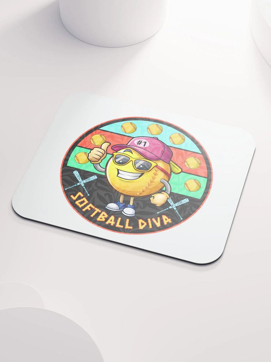 Softball Diva Thumbs-Up Mouse Pad product image (3)