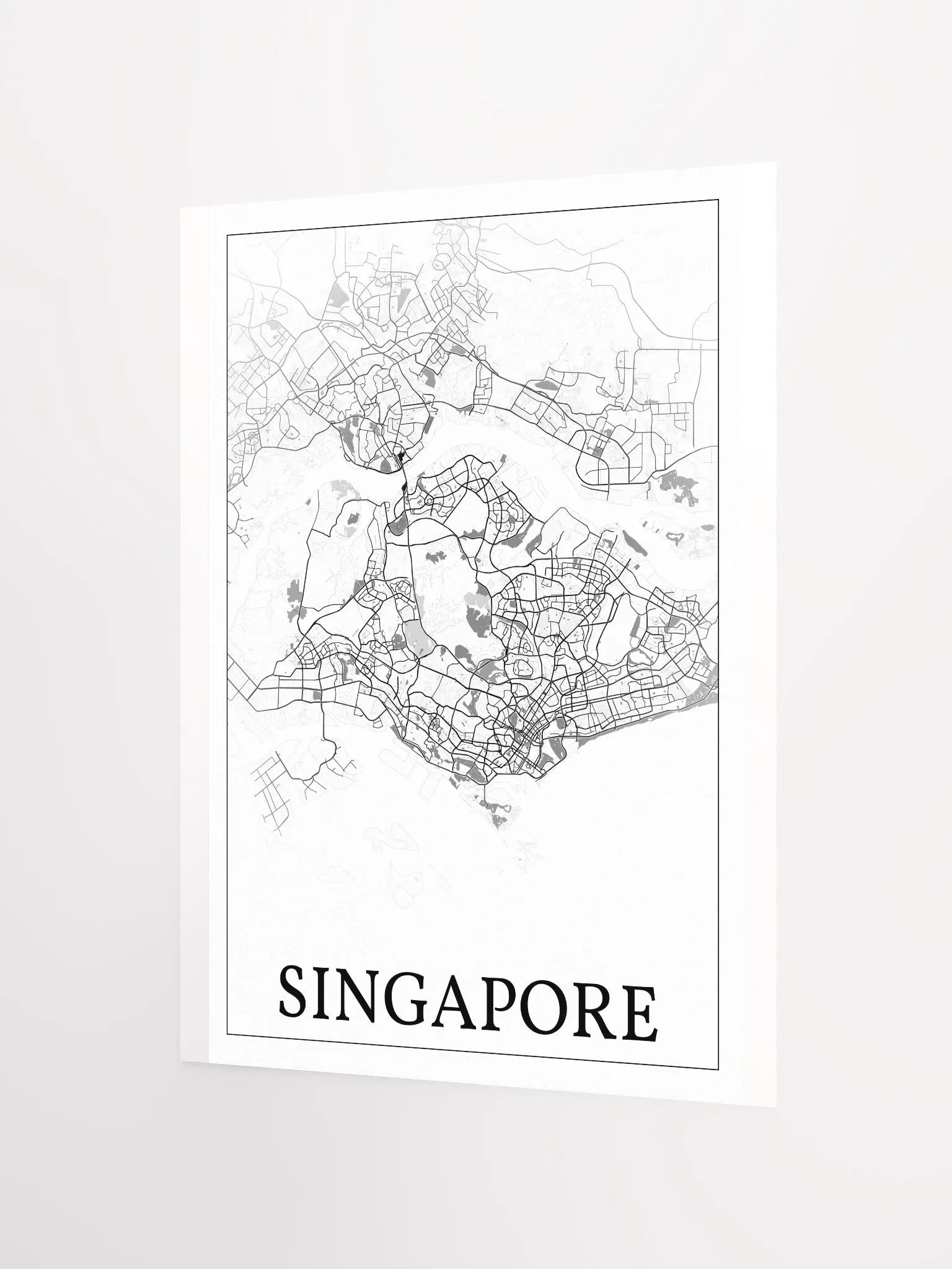 Singapore, city map print product image (7)