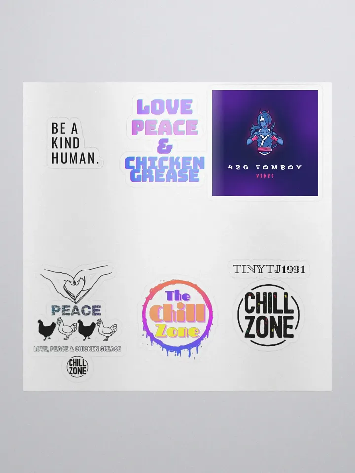 Love Peace Chicken Grease Stickers product image (1)
