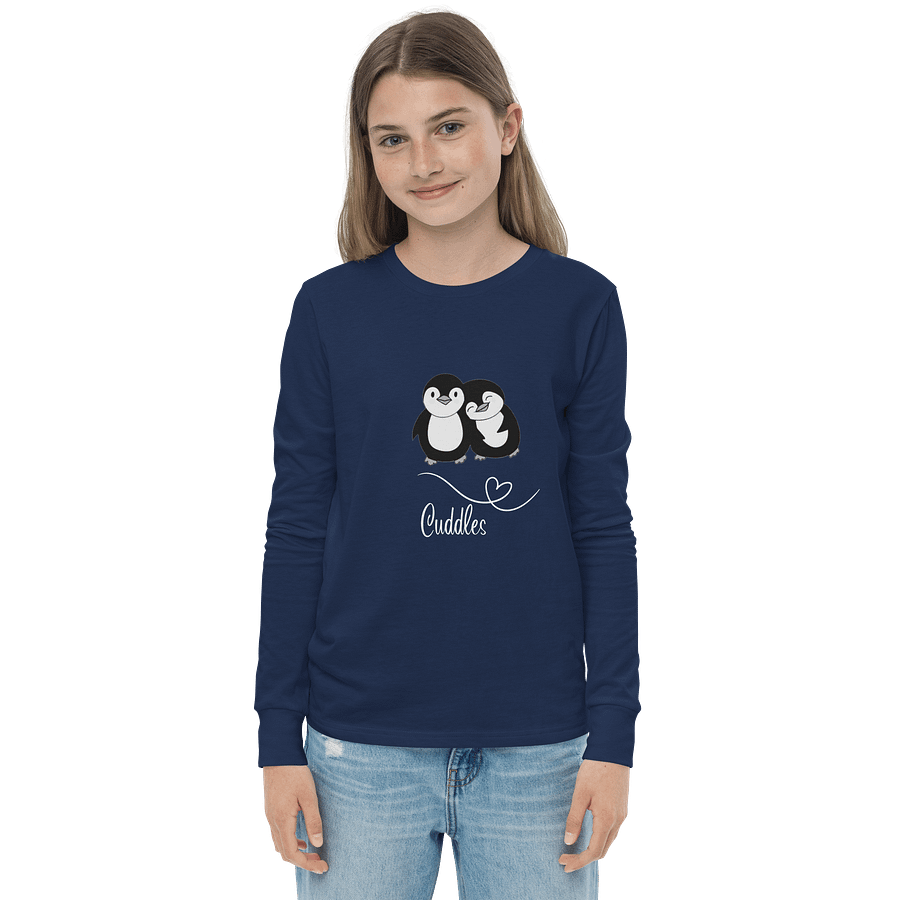 Cuddles Penguin Youth Long Sleeve Tee product image (1)