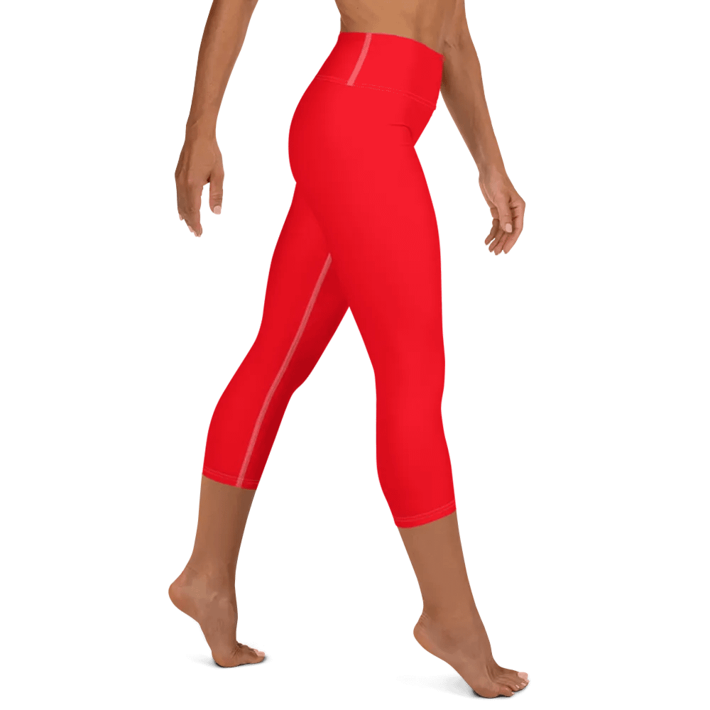 Bright Red Yoga Capri Leggings product image (3)