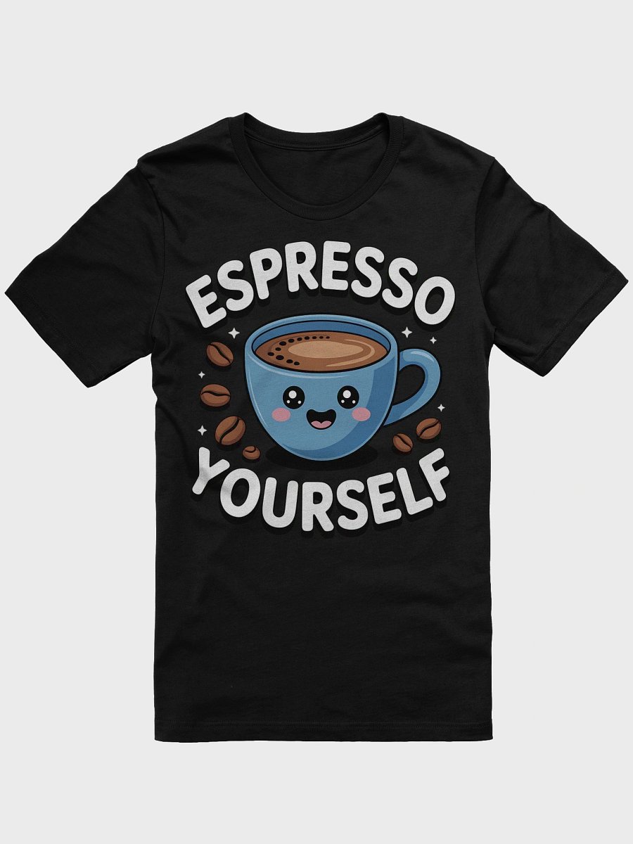 Espresso Yourself Cartoon Coffee Cup T-Shirt product image (6)