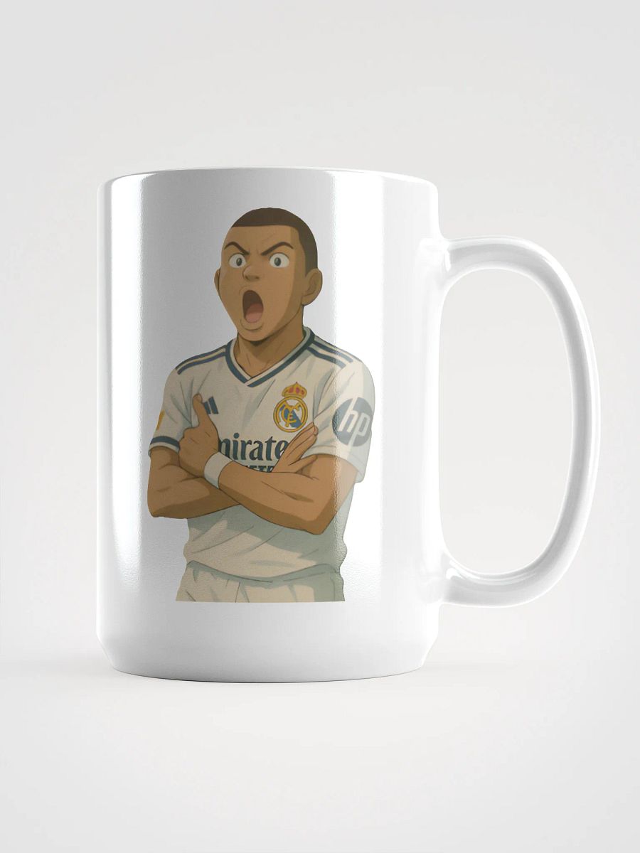 Glossy Mug - Kylian Mbappe Goal Celebration - Real Madrid (Various Colours) product image (1)
