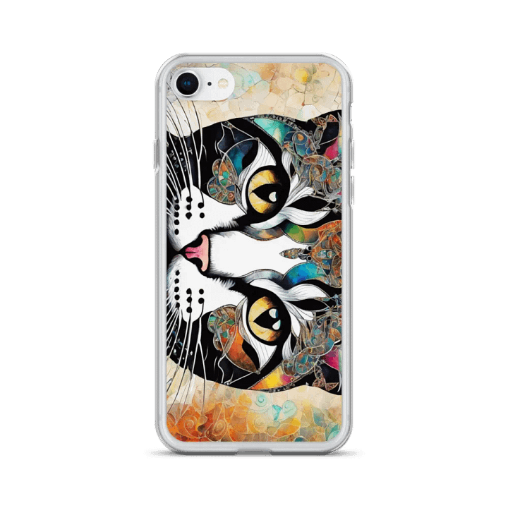Whimsical Cat Face Clear iPhone Case product image (24)