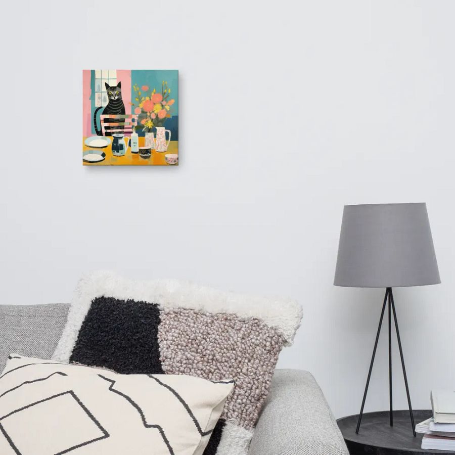 Art2401-18 Eclectic Cat Still Life - Canvas Print - sm product image (7)