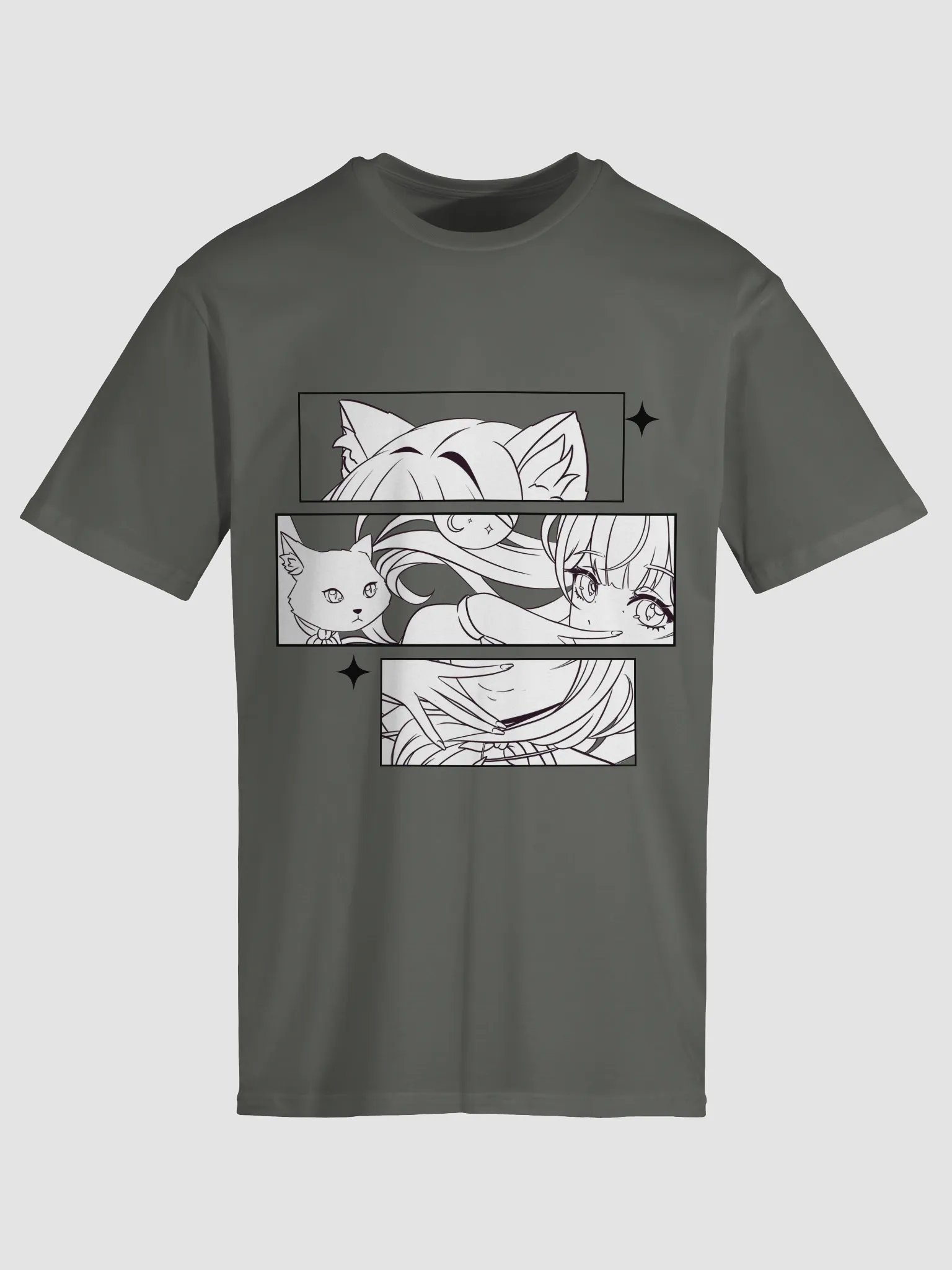 Snug Catgirl Anime Style Unisex T-Shirt product image (5)