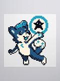 Pixel Shiba Star Sticker product image (1)