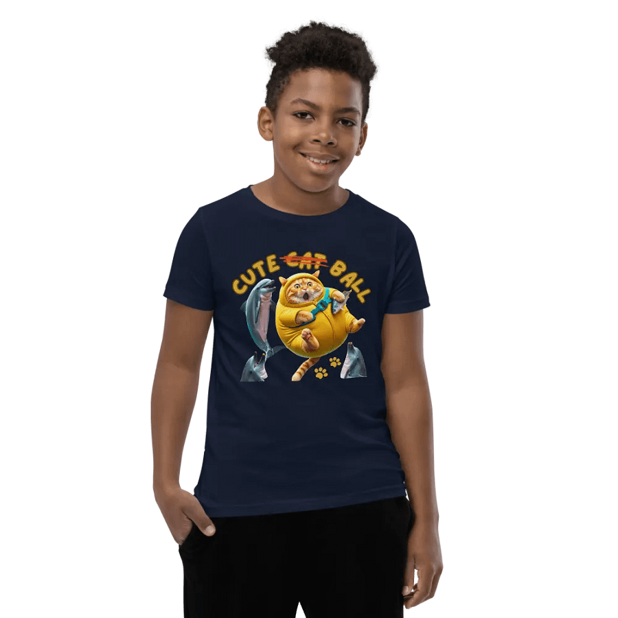 'Cute Not Cat But Ball' Youth T-Shirt 🙀🐬🏐 product image (149)