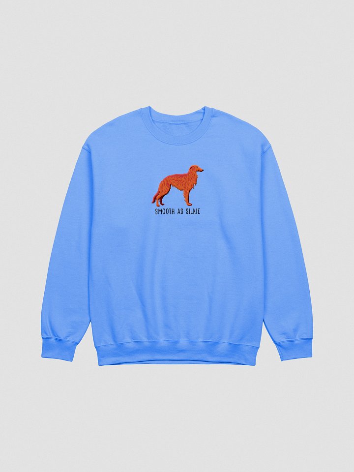 Smooth as Silkie Sweatshirt (Embroidered) of a Silken Windhound(Red) product image (7)