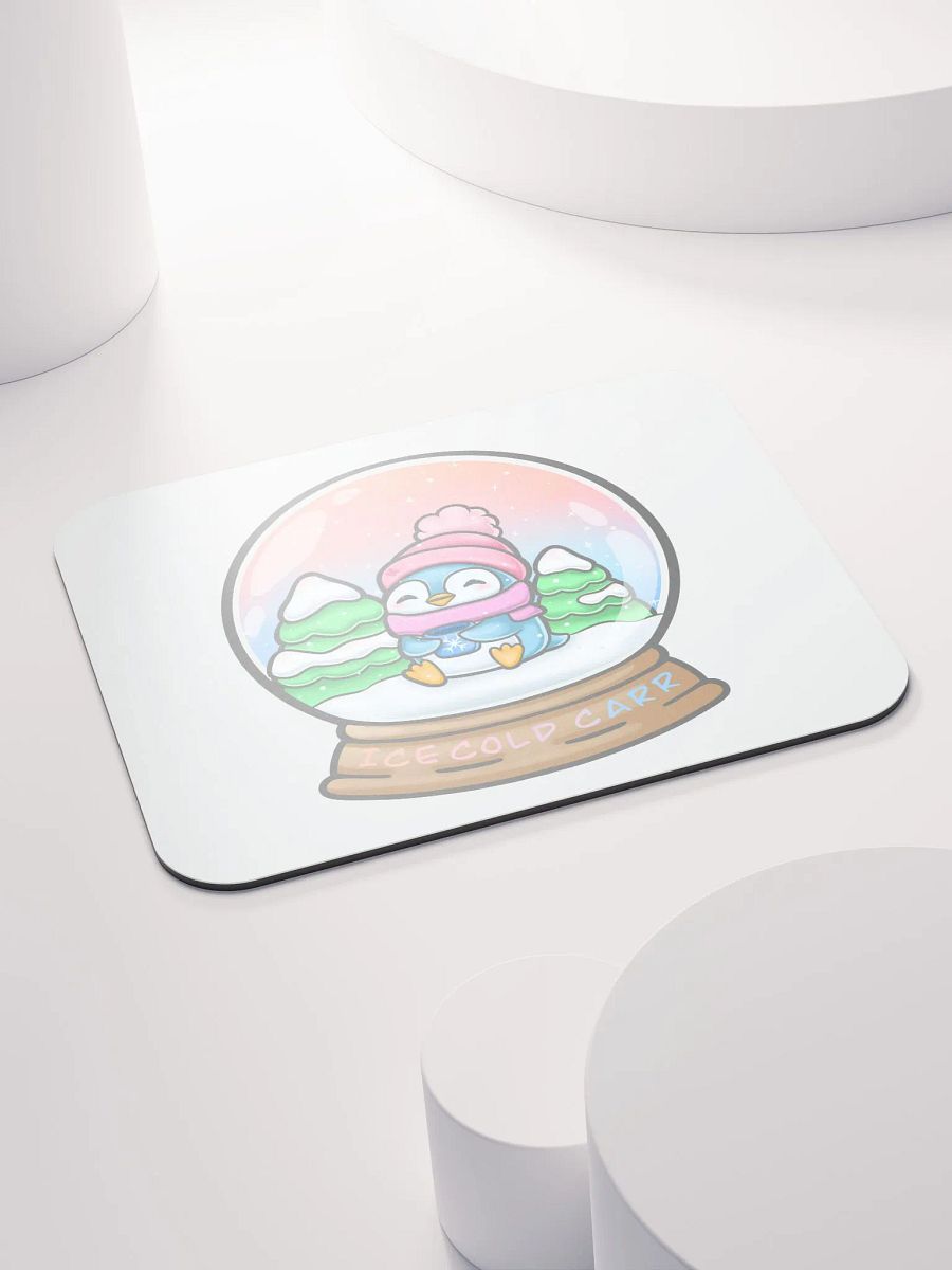 Ice Cold Snow Penguin Globe Mouse Pad product image (3)
