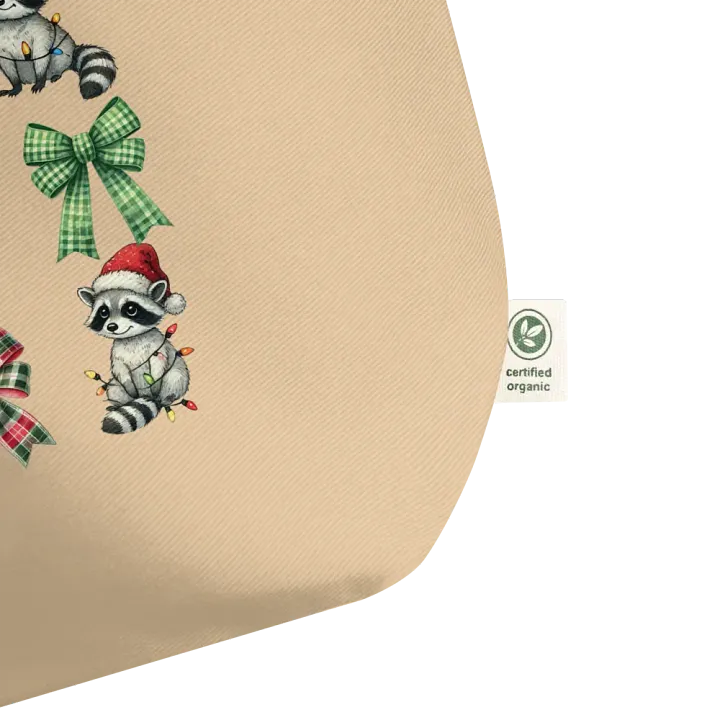 Raccoon Christmas Tote product image (2)