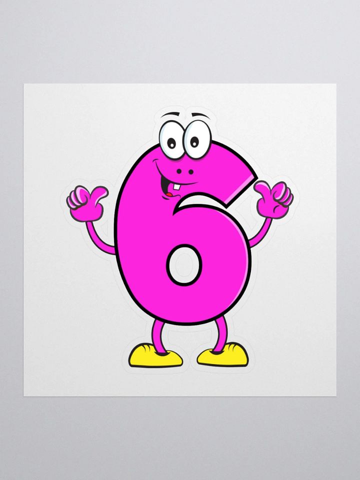 NUMBER 6 THUMBS-UP STICKER product image (1)