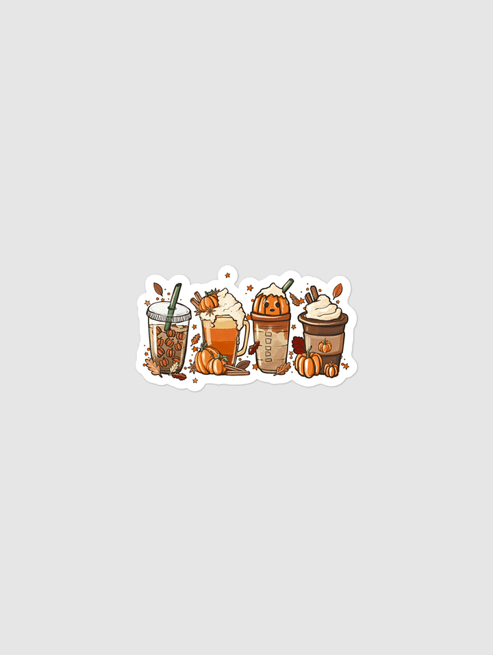 Fall Themed Coffee Kiss-Cut Sticker product image (1)