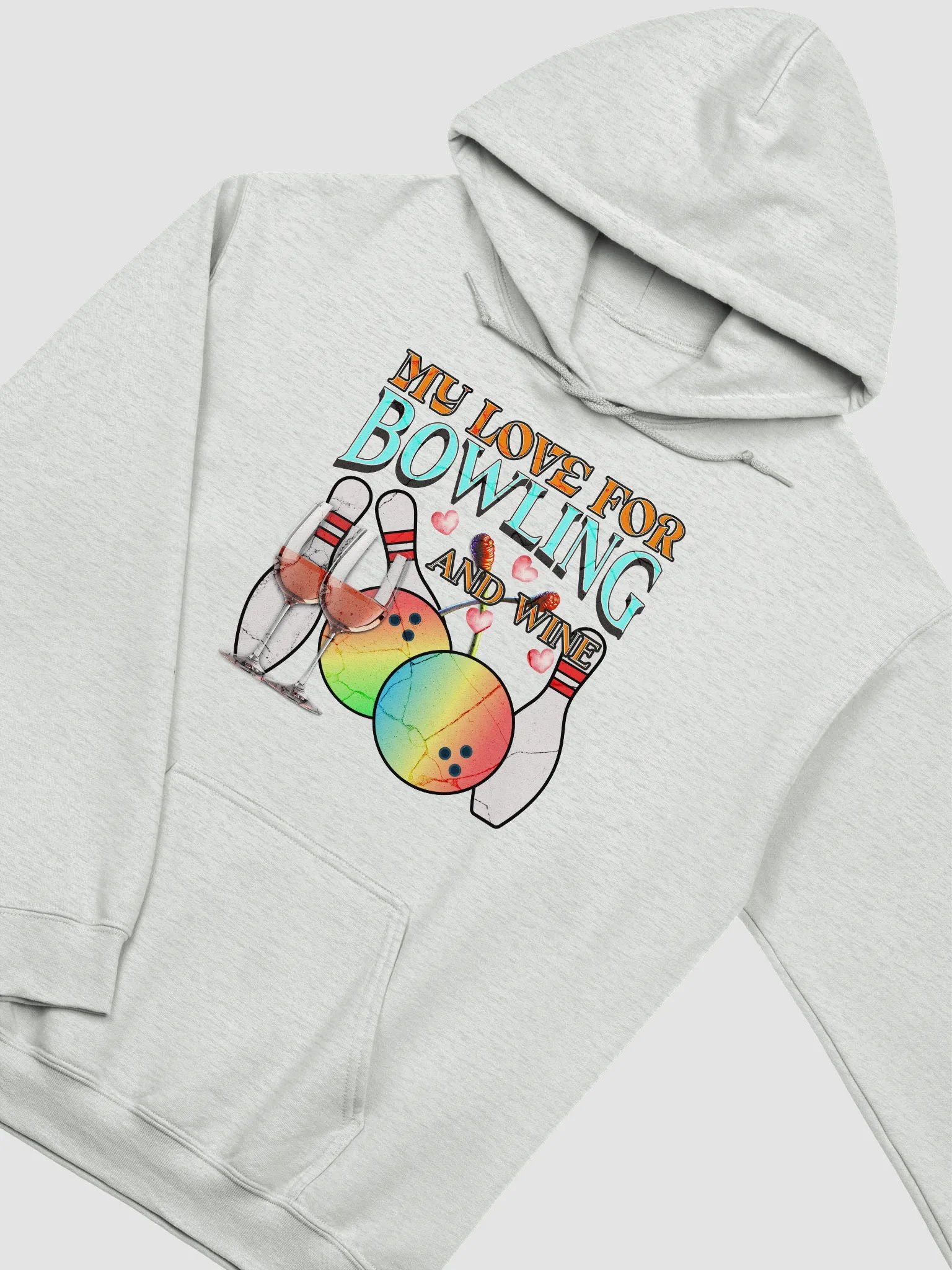My Love For Bowling And Wine Classic Hoodie product image (23)