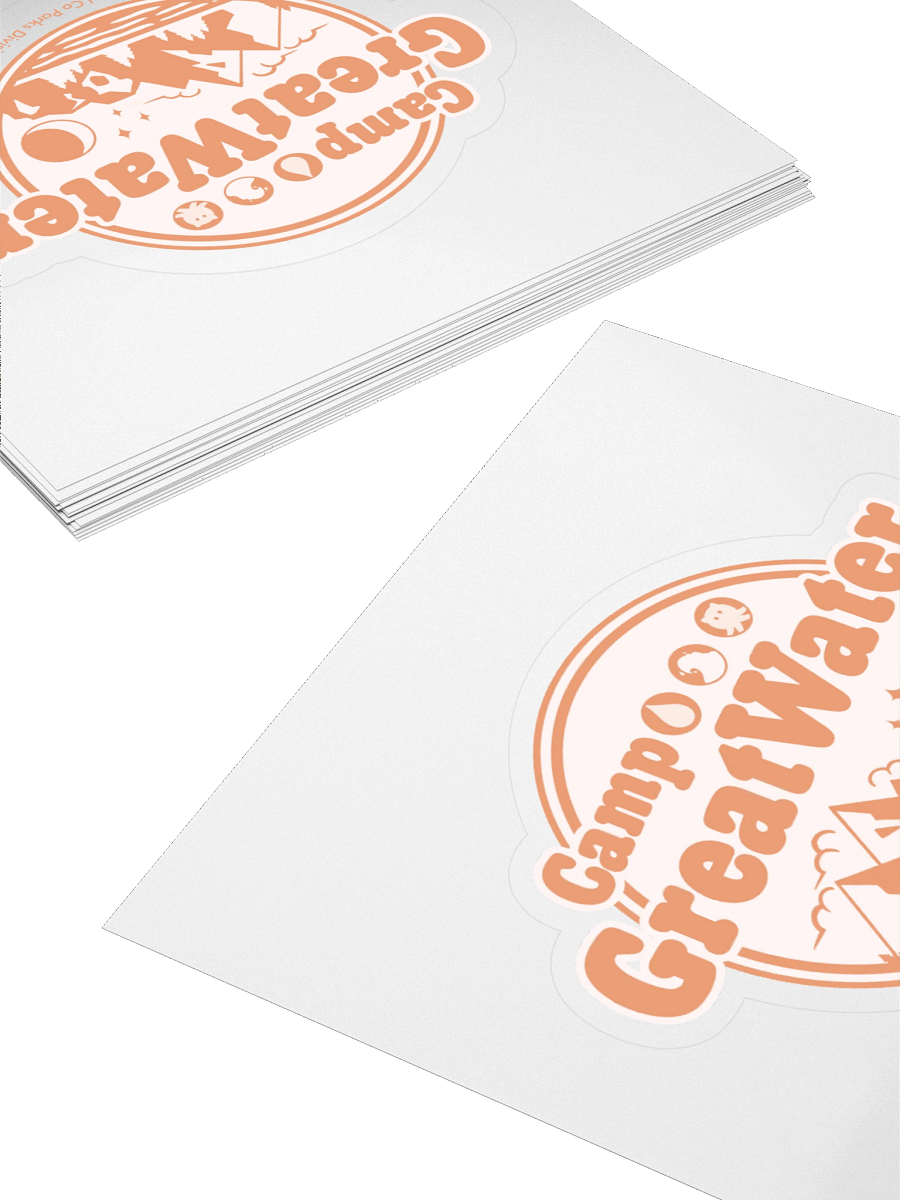 Camp GreatWaterLogo 4x4 sticker product image (4)