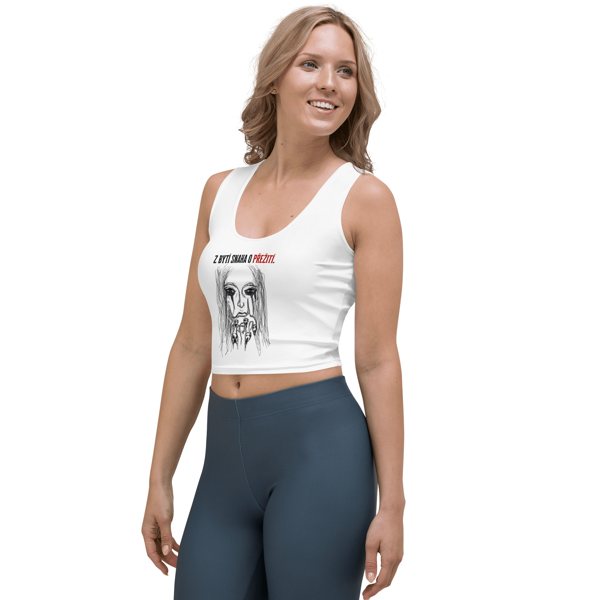 Přežít White Crop Top product image (3)